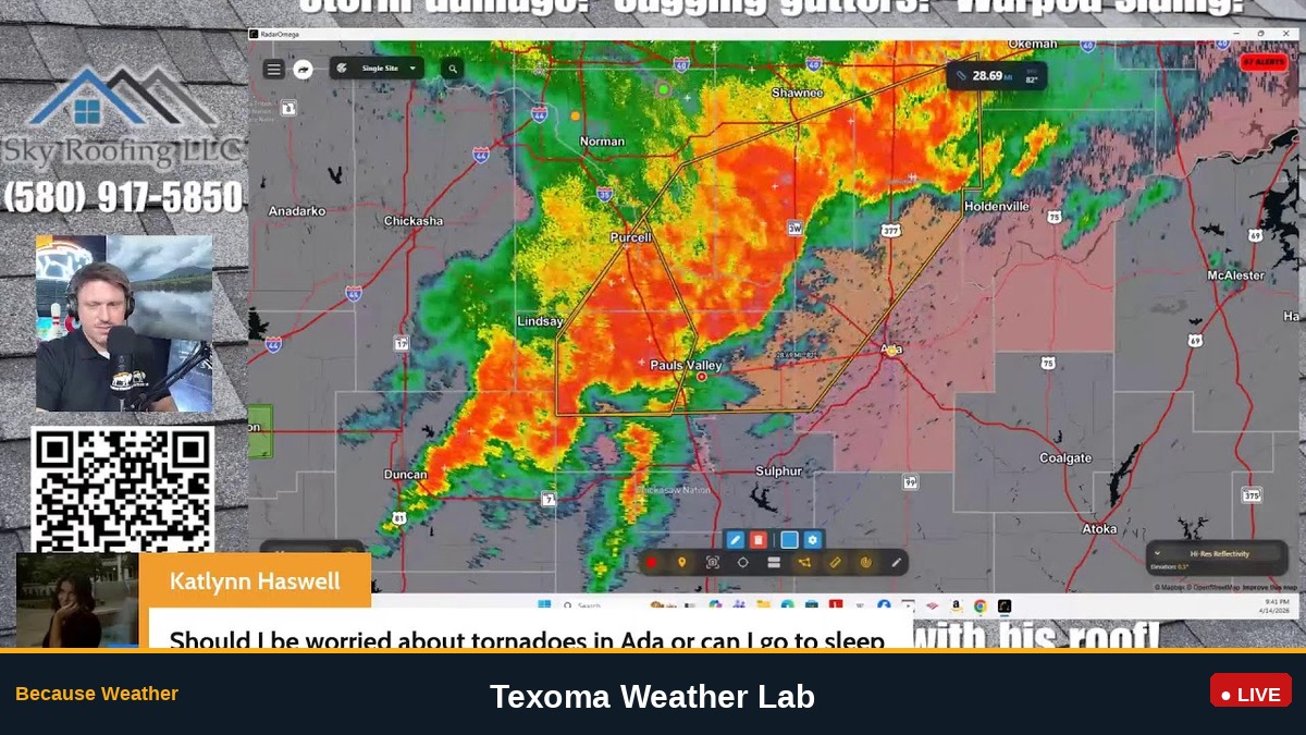 Texoma Weather Lab Live SW Oklahoma Supercell