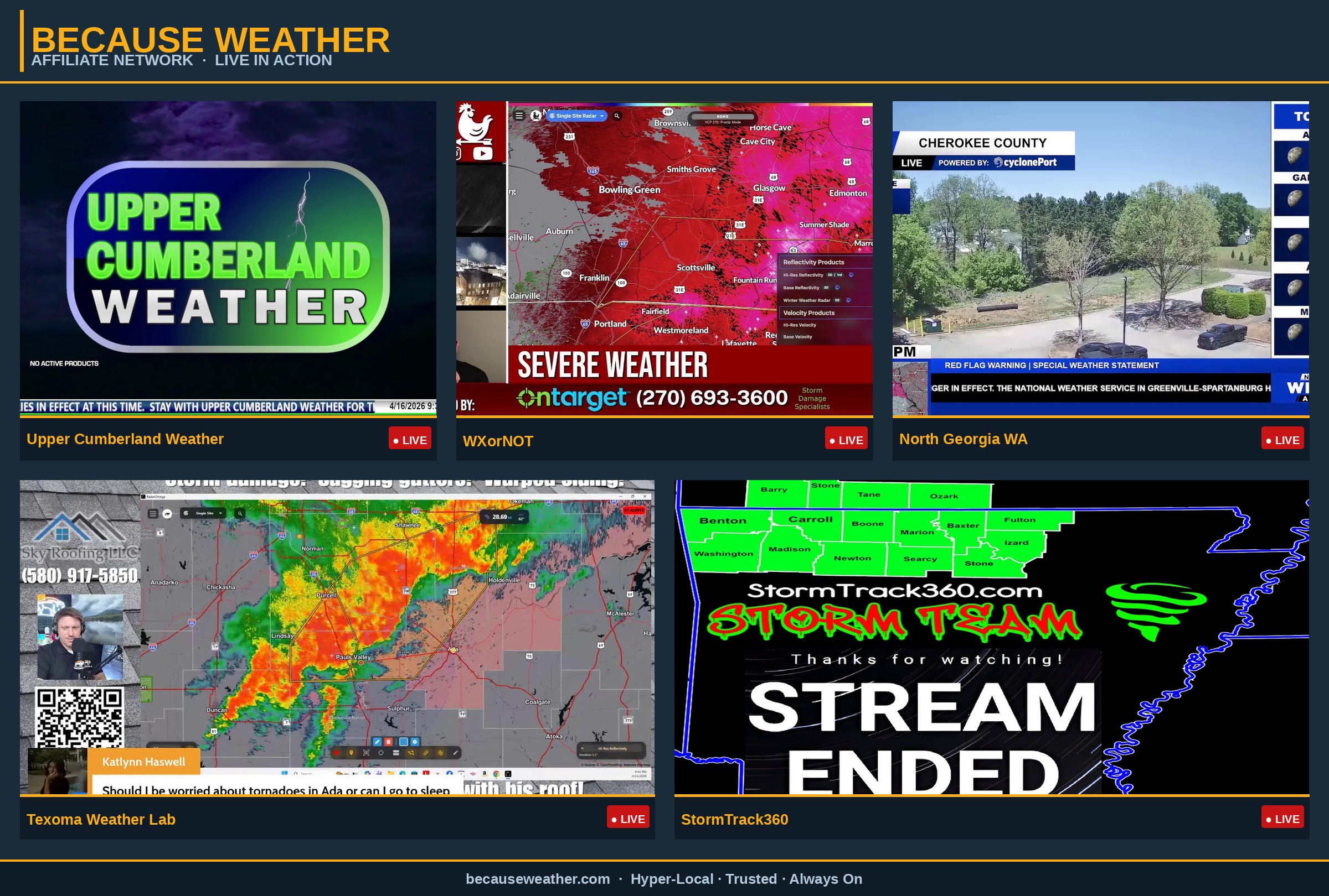 Because Weather Affiliate Network Compilation